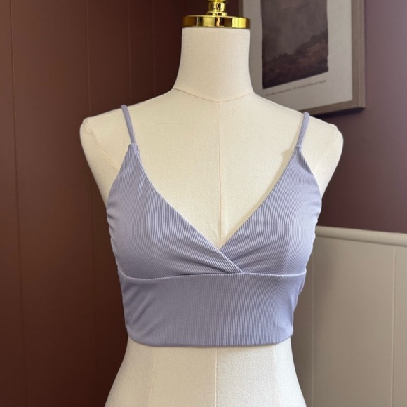 Zaful Purple Fitted Crop Top with Wrap Design - Picture 7 of 9